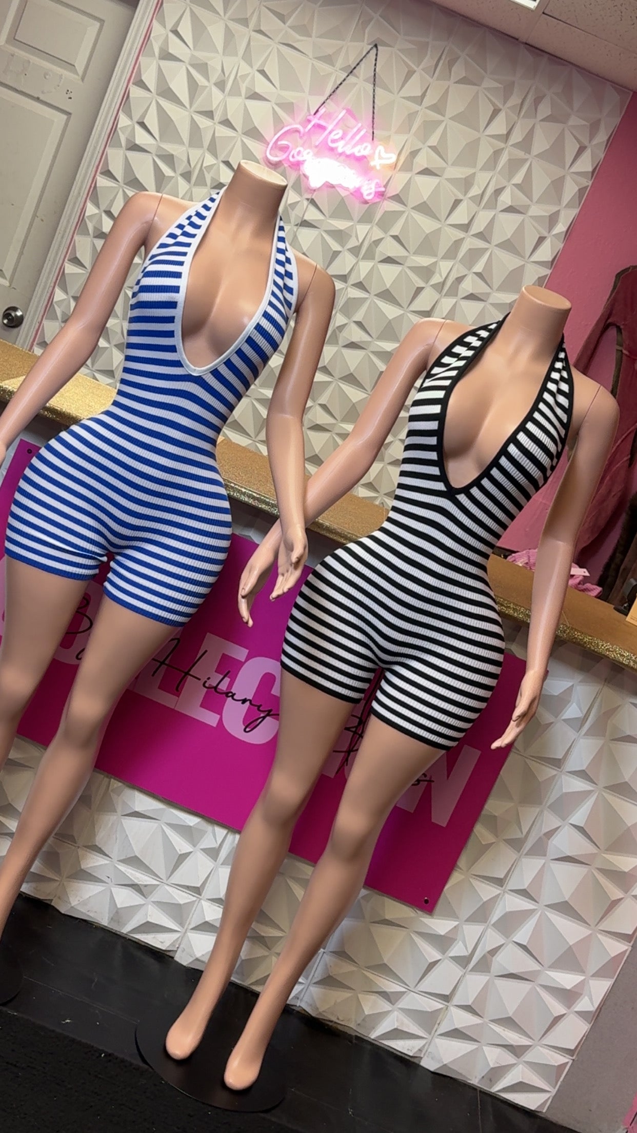 Sail Away Babe Romper ( Black and white)