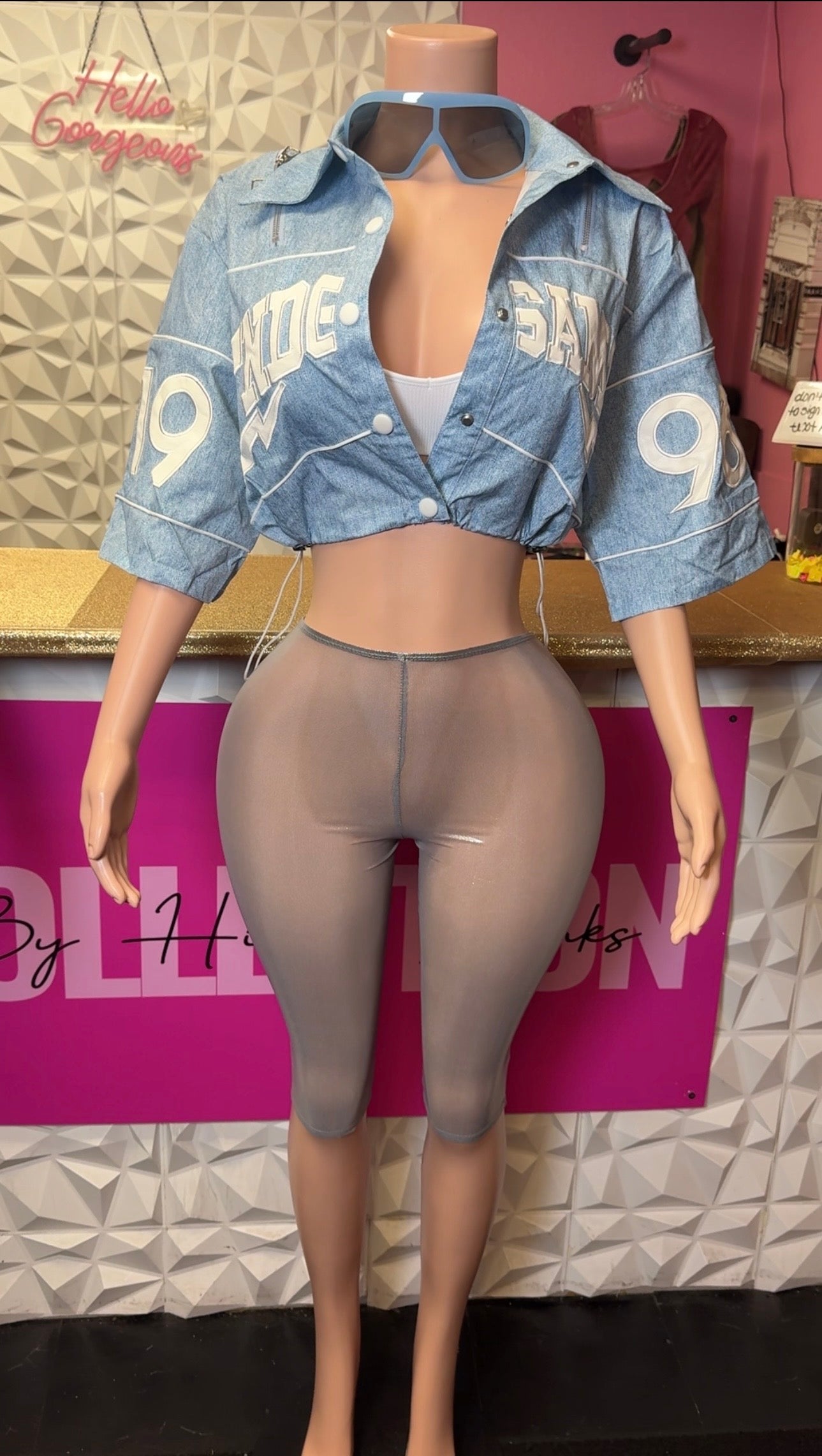 Mesh Capri Leggings