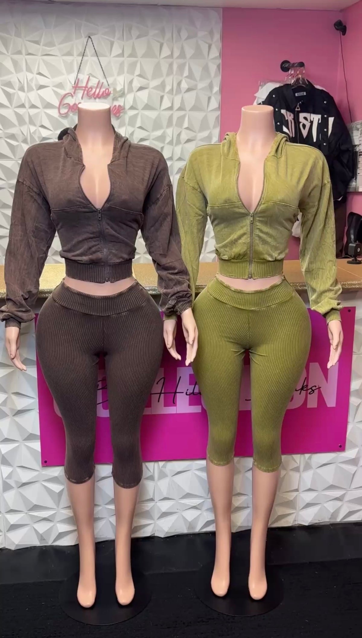 Meet Me There Capri Set ( Olive Green)