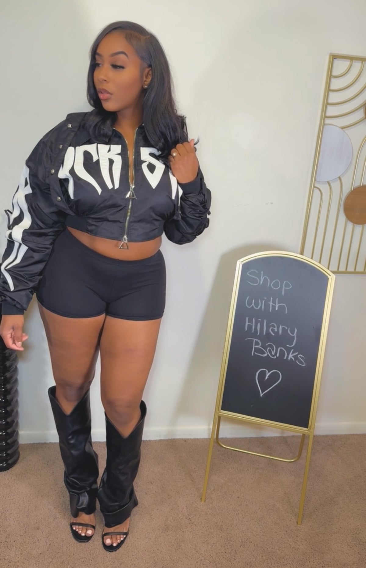 Misfit Bomber Jacket ( Black )