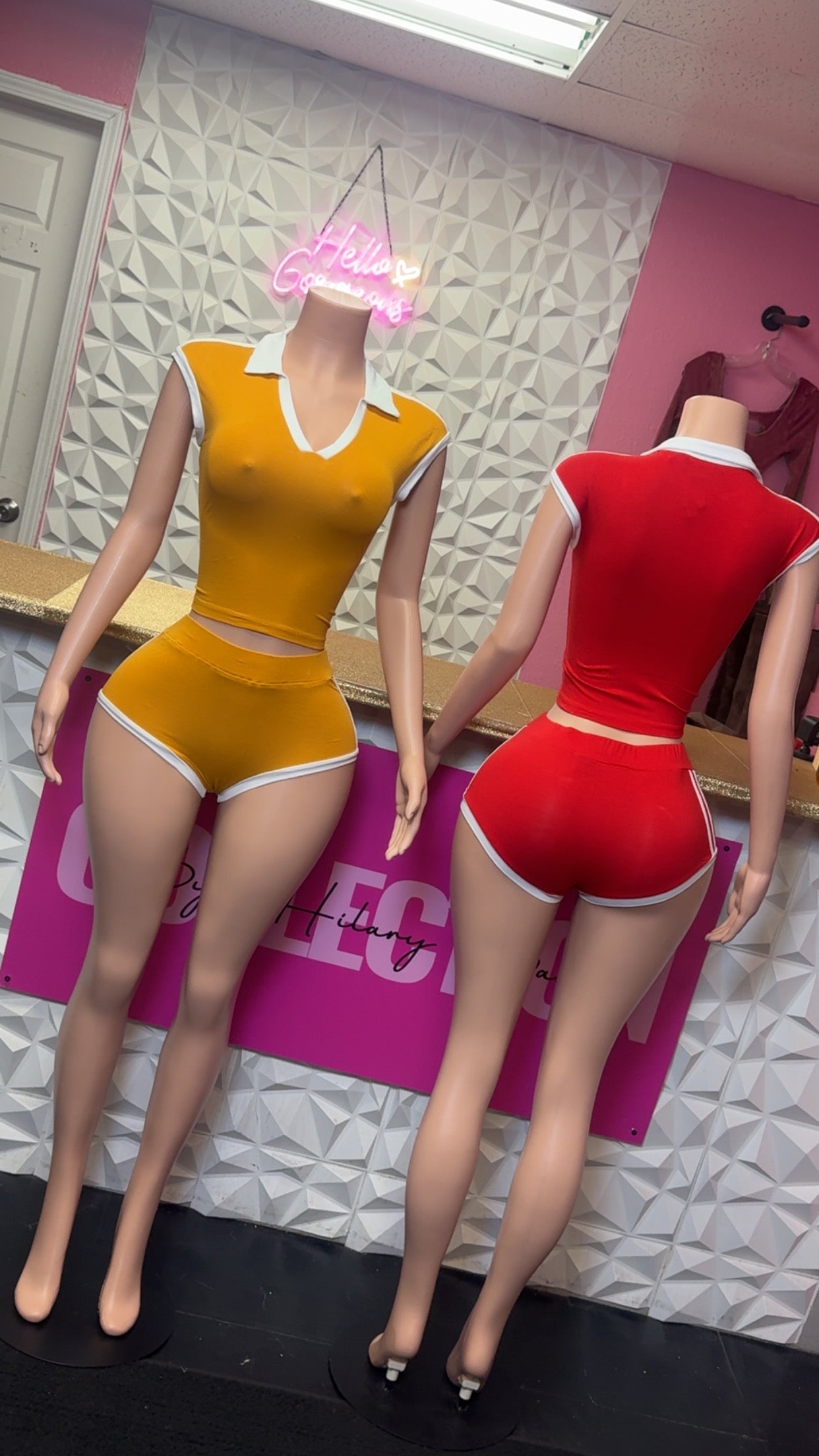 Winning Streak Short Set ( red / yellow)
