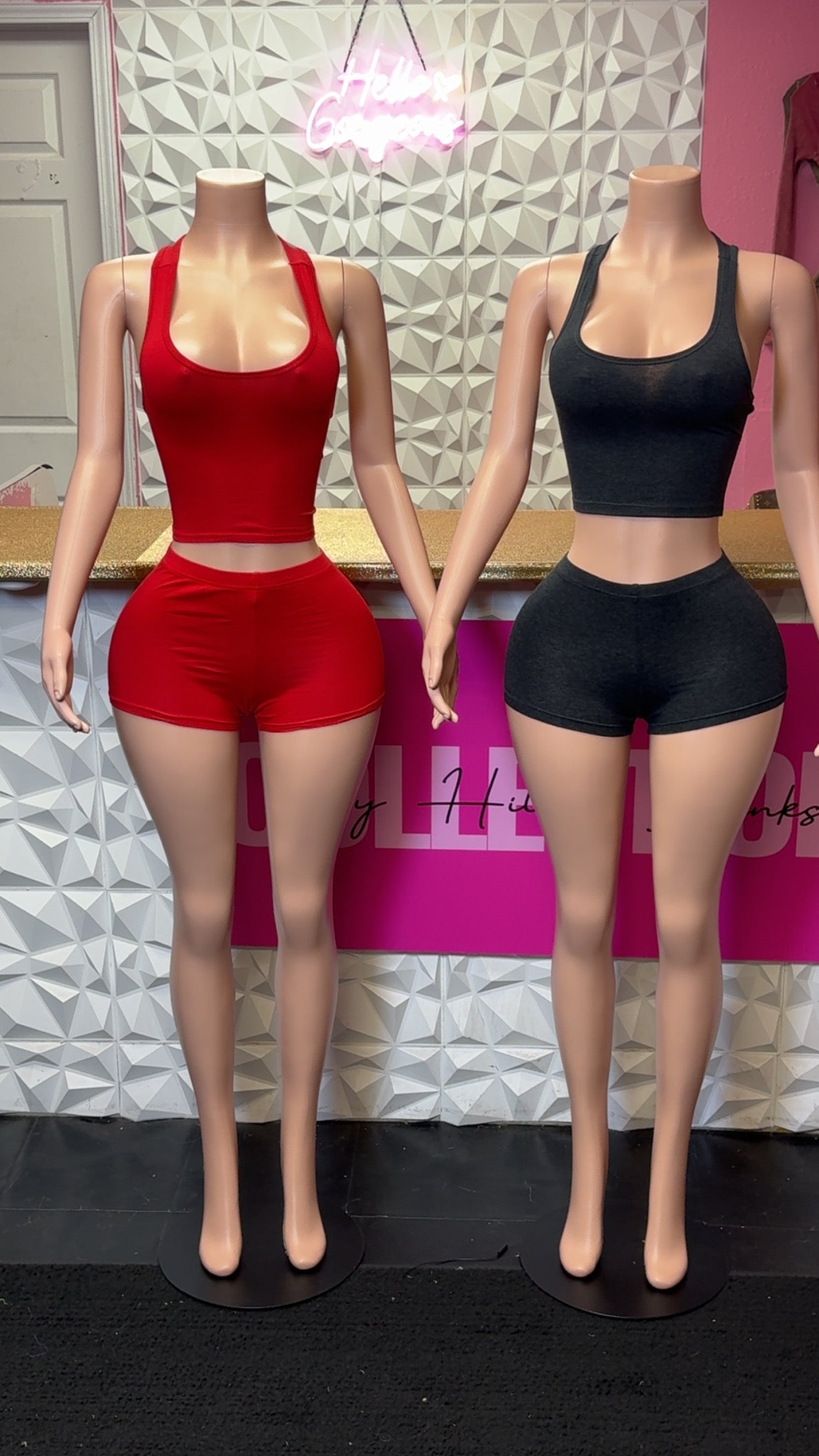 On The Go Short Set ( Dark Grey)