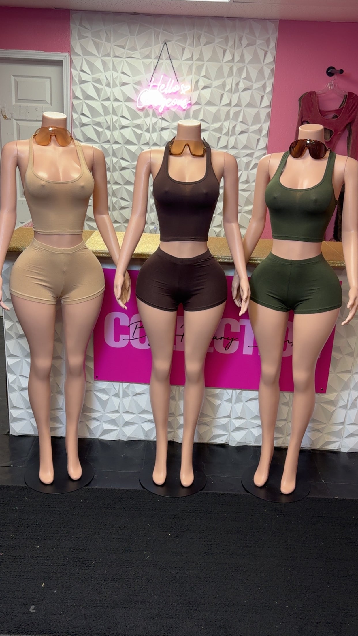 On The Go Short Set ( olive green)