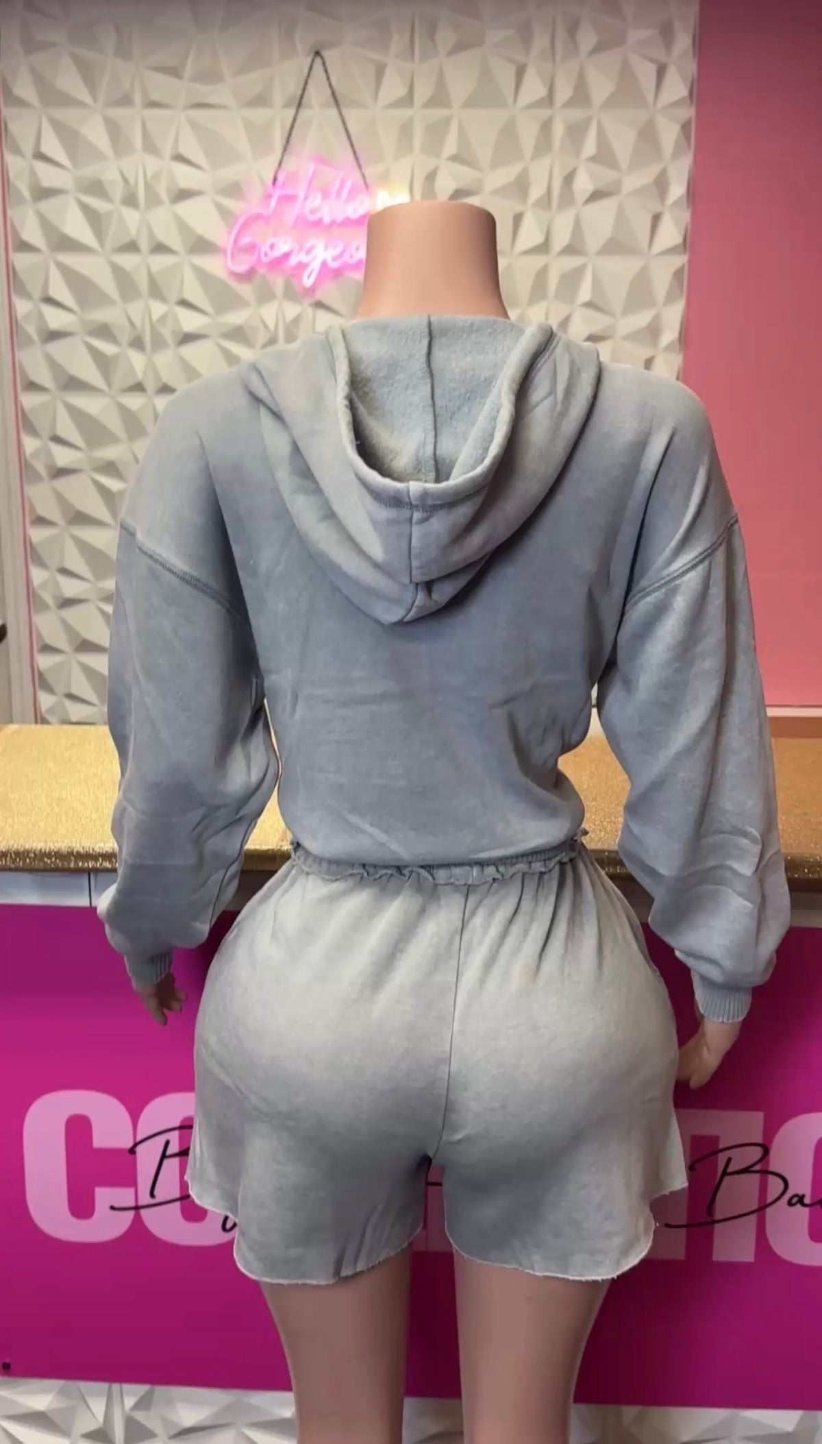 Outside Again Short Set ( Grey )