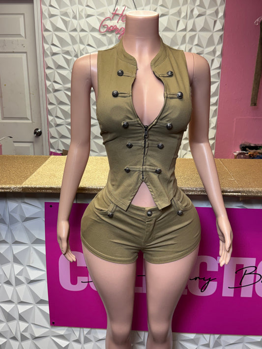 Commander Cutie Short Set / Matching Two Piece Set