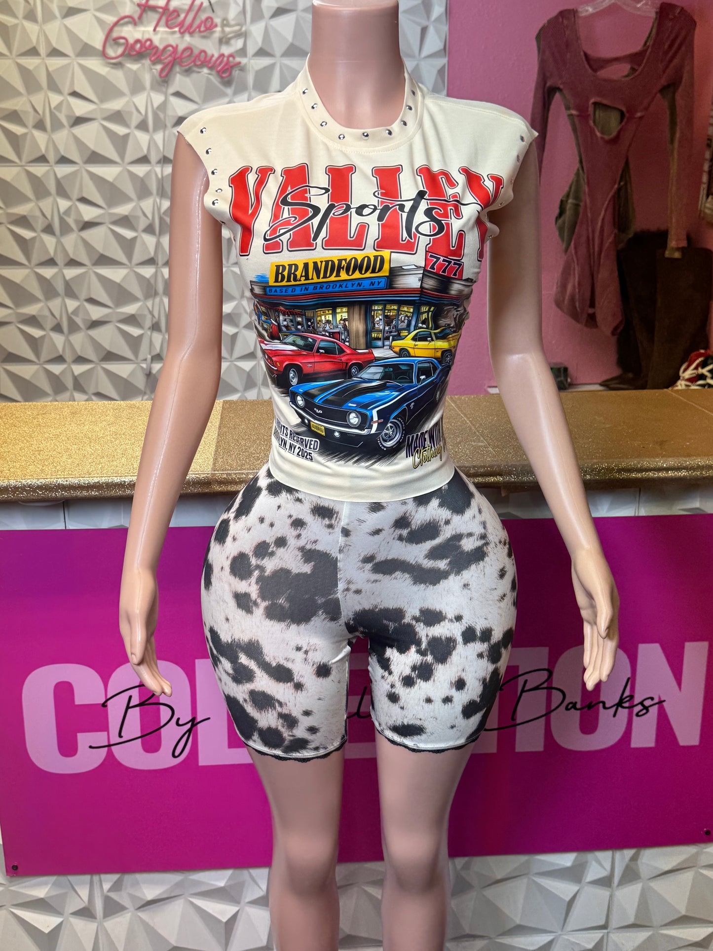 Cow Print Bermuda Shorts