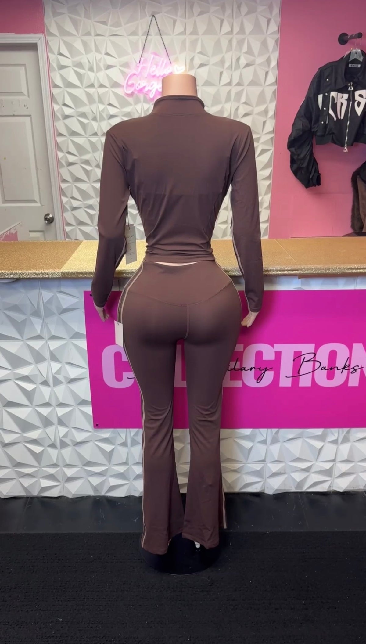 Pretty Issue 3 Piece Pants Set( Brown )