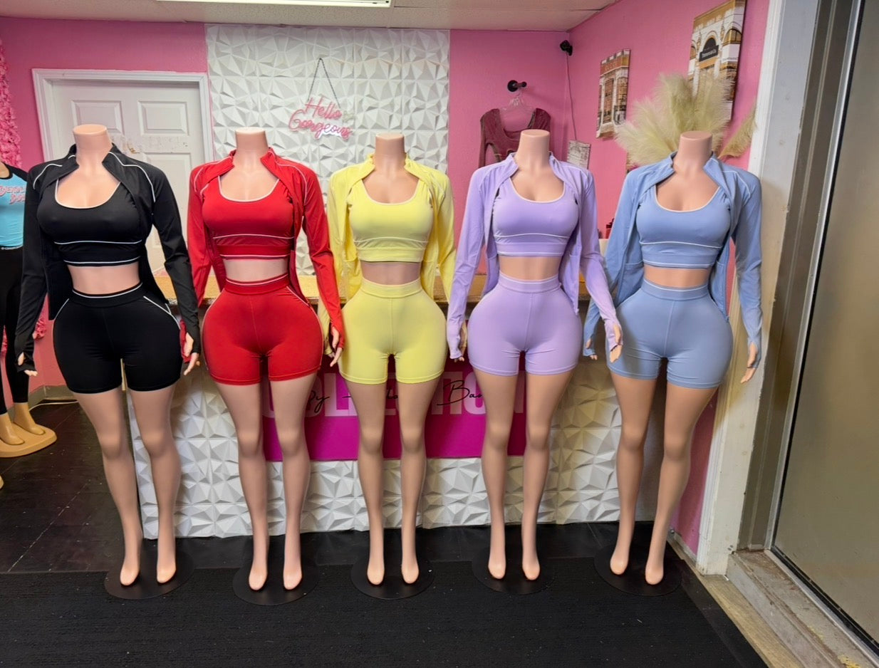 Pretty Active 3 Piece Set ( Yellow )