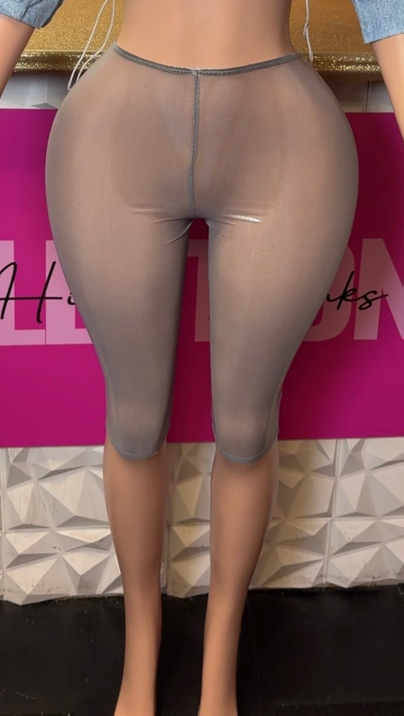 Mesh Capri Leggings
