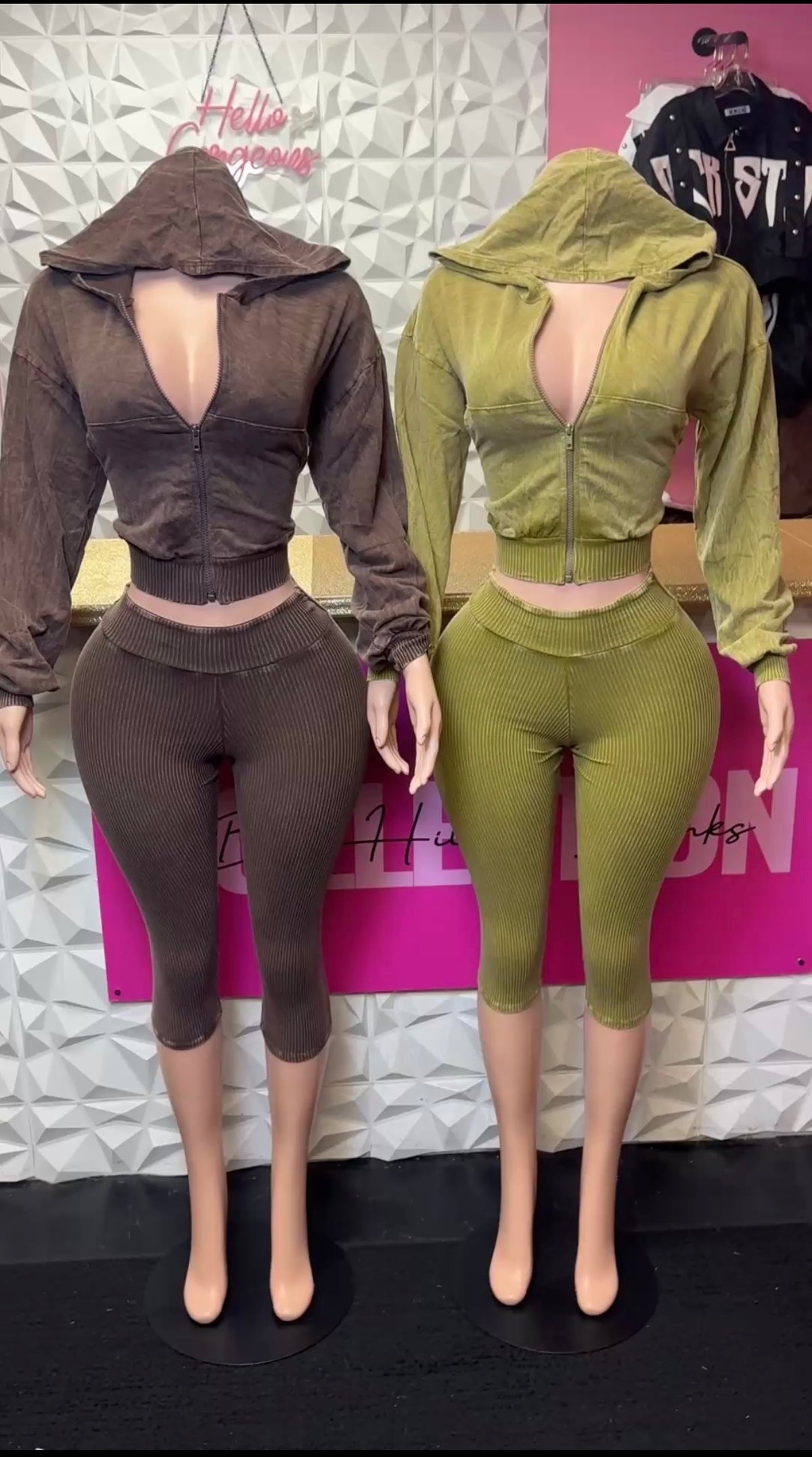 Meet Me There Capri Set ( Brown)