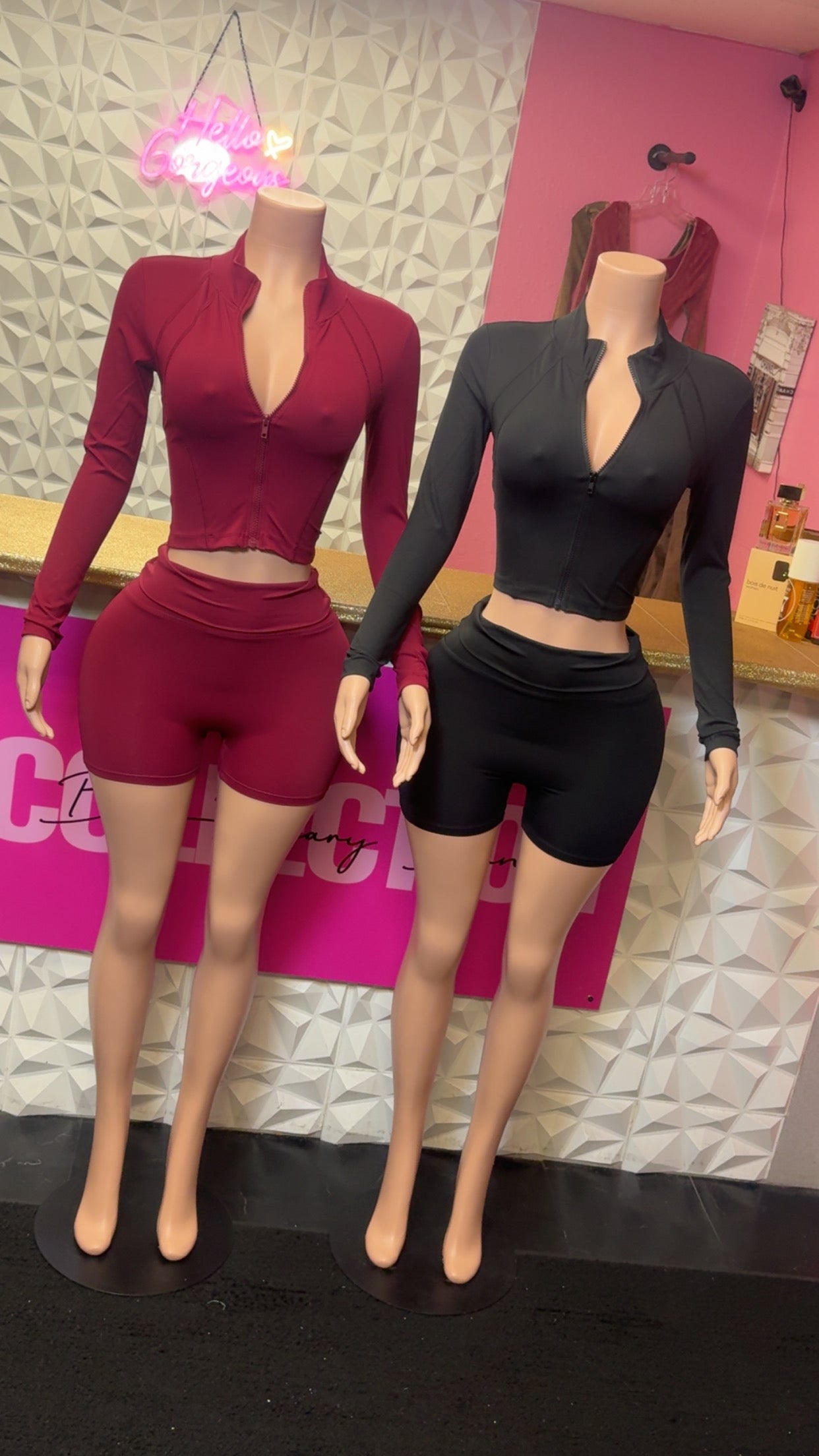 Curve Control Short Set ( Burgundy )