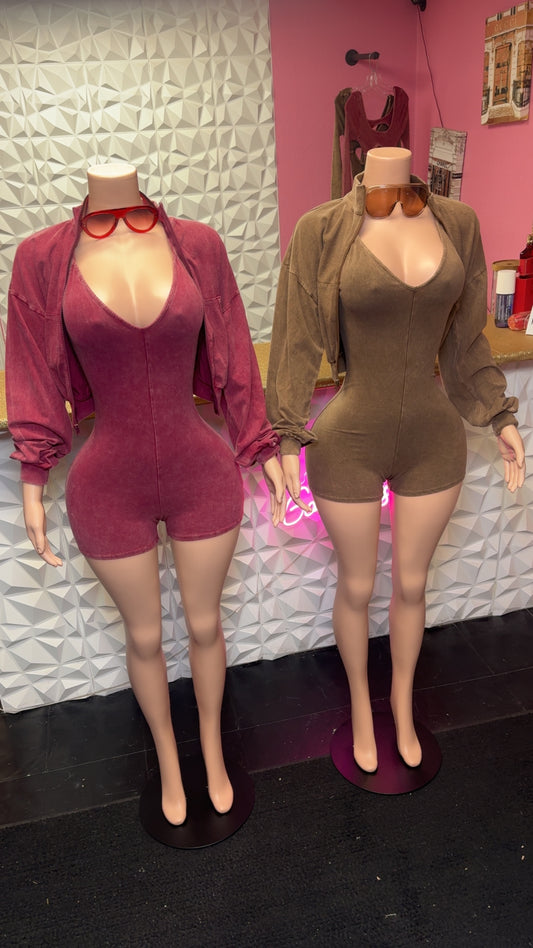 Women's Romper with matching jacket 
